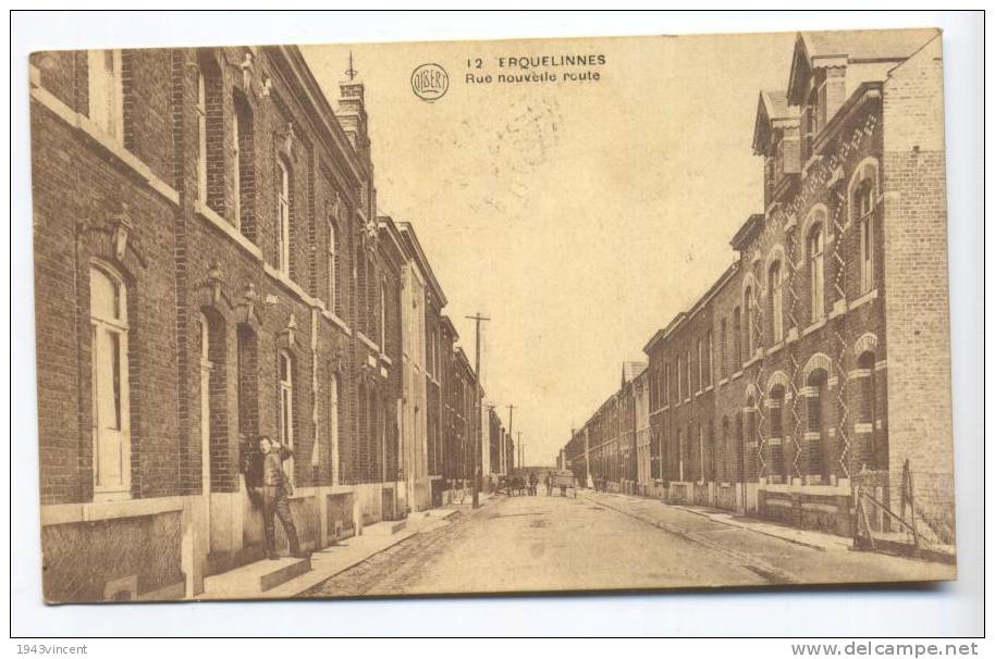 C 7410 - ERQUELINNES - BELGIQUE  - Rue Nouvelle Route - Belle CPA  - Rare  - - Erquelinnes