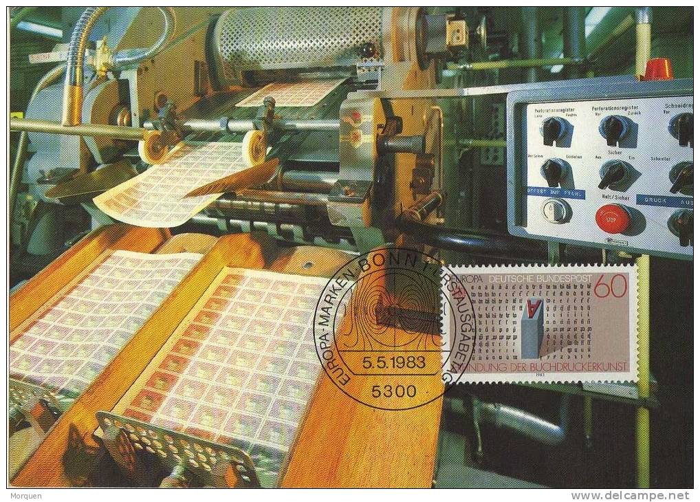 2445. Maxima BONN (Alemania) 1983.Printing Stamps, Herstellung. Tema EUROPA - Otros & Sin Clasificación