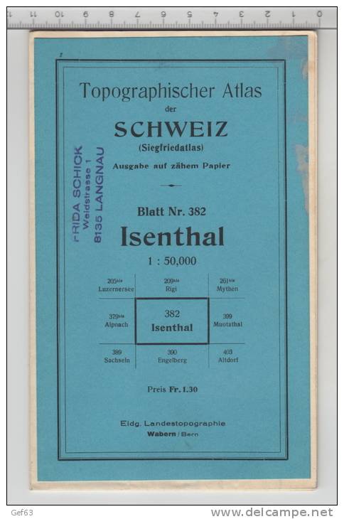 Topographischer Atlas Der Schweiz - Isenthal - Cartes Topographiques