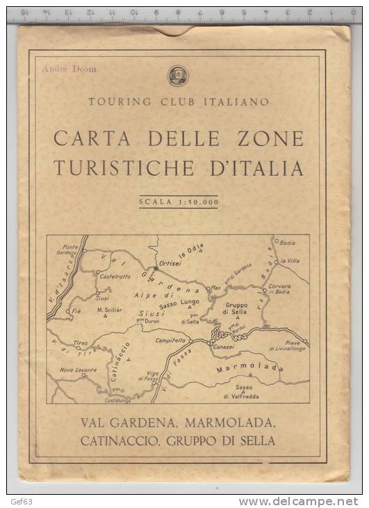 Carta Delle Zone Turistiche D´Italia - Val Gardena, Marmolada, Catinaccio, Gruppo Di Sella - Carte Topografiche