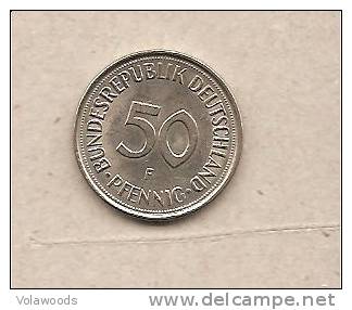 Germania Occidentale - Moneta Circolata Da 50 Pfennig Zecca "F" Km109.2 - 1981 - 50 Pfennig