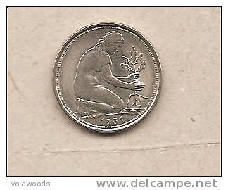 Germania Occidentale - Moneta Circolata Da 50 Pfennig Zecca "F" Km109.2 - 1981 - 50 Pfennig