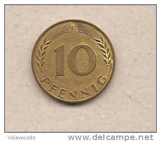 Germania Occidentale - Moneta Circolata Da 10 Pfennig Km108 - 1970 - Zecca "F" - 10 Pfennig