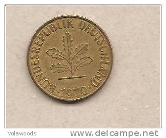 Germania Occidentale - Moneta Circolata Da 10 Pfennig Km108 - 1970 - Zecca "F" - 10 Pfennig