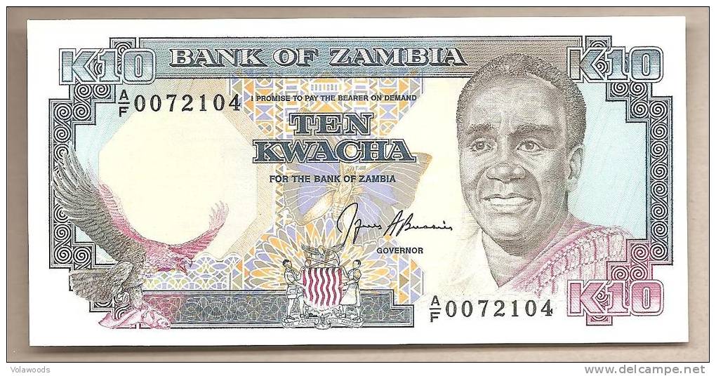 Zambia - Banconota Non Circolata Da 10 Kwacha - Zambia