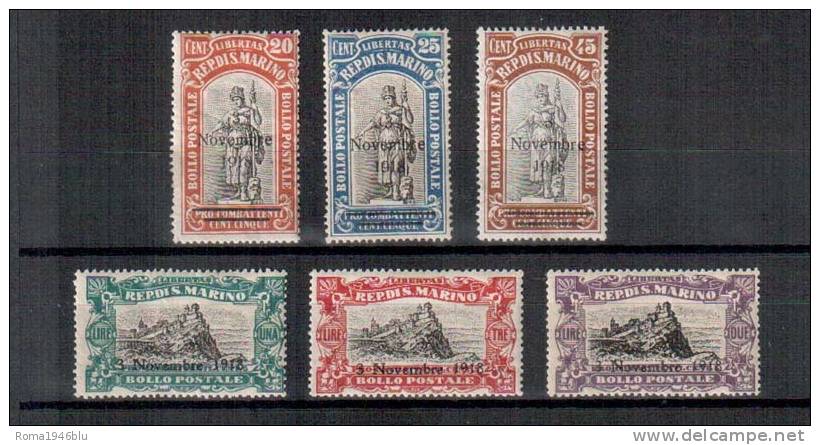 SAN MARINO 1918 VITTORIA SOP.TA ** MNH - Unused Stamps