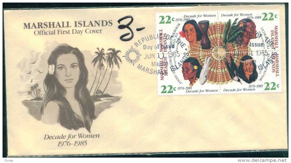 UN Woman Decade  , 1985 Marshall Islands  FDC - Marshallinseln