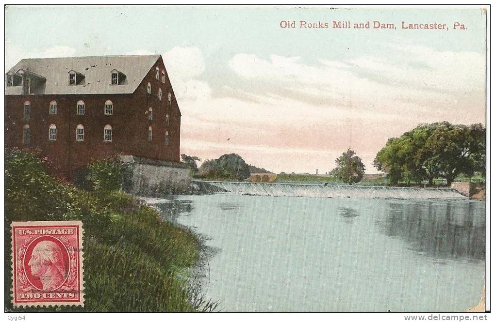 CPA,POSTCARD  Old Ronks Mill AndDam ,Lancaster ,Pa - Lancaster