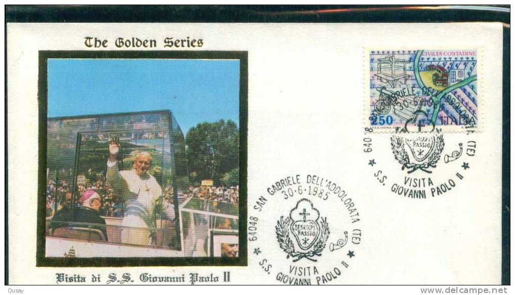 Hand, Visita Di S.s. Giovani Paolo II A Bergamo , Pope John Paul II, Italy Comm Cover - Andere & Zonder Classificatie