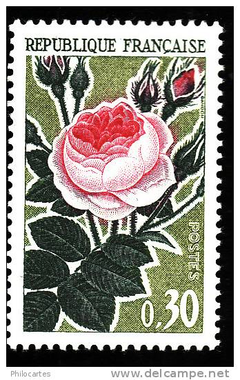 FRANCE  1962  -  Y&T  1357   - Rose-   NEUF* - Cote 0.80e - Neufs