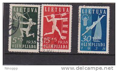 Lithuania 1938 Olympic Games Used - Lituania