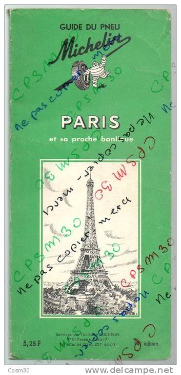 Guide Régional Michelin - PARIS Et Sa PROCHE BANLIEUE 1964 - Michelin (guides)