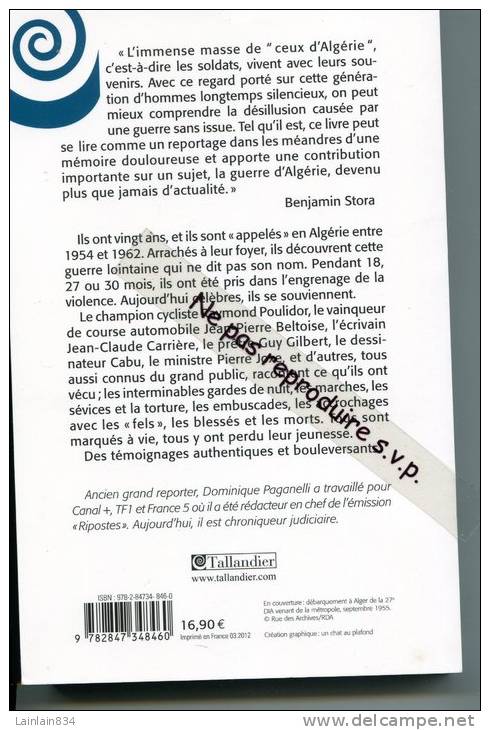 - ILS AVAIENT 20 Ans, Ils Ont Fait La Guerre D´Algérie, De Dominique Paganelli, Editions Tallandier, Neuf, Parfait état. - Vide