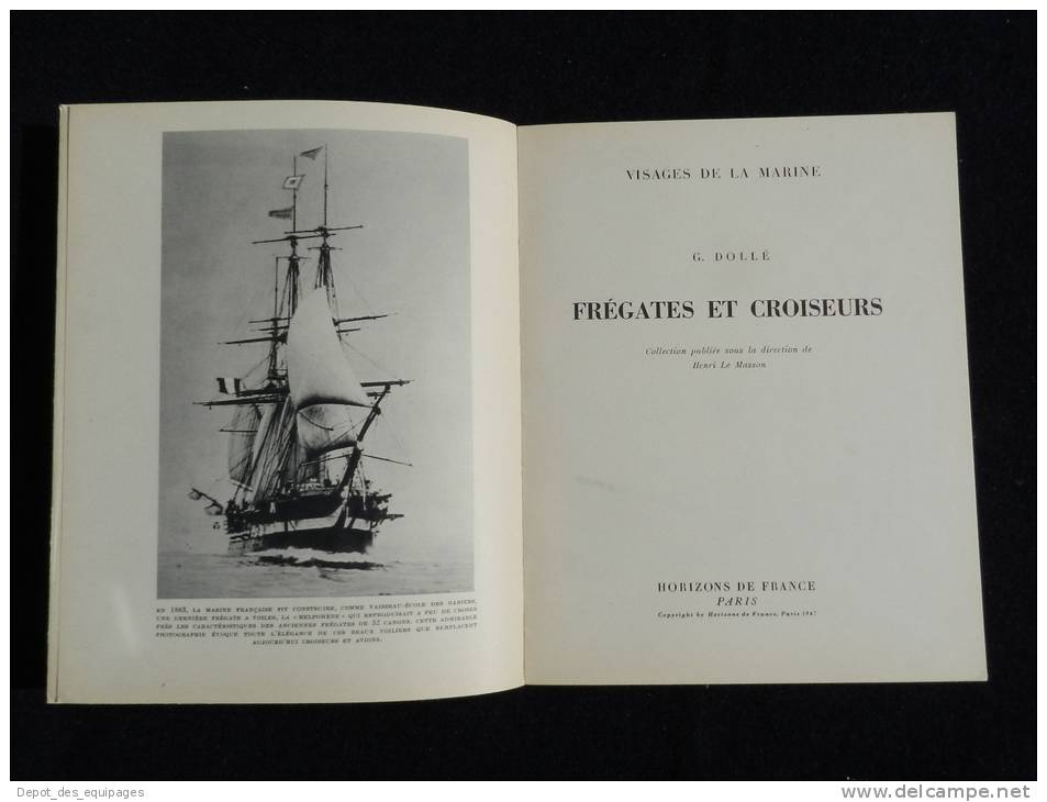 JOLI LIVRE : FREGATES ET CROISEURS  1948   à Voir . ....!! - Barcos