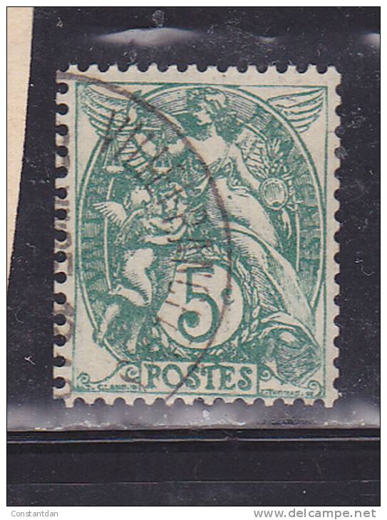 FRANCE N° 111a  VERT TYPE BLANC TYPE IIB DE ROULETTE OBL SIGNE CALVES - Coil Stamps