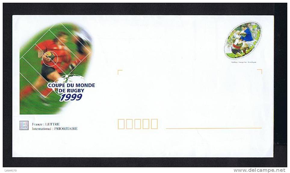 Gc1175 FRANCE Sports Coupe Du Monde De Rugby Cover Postal Stationery PAP 1999 - Rugby