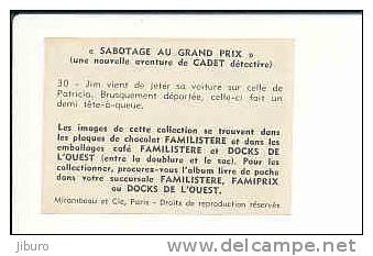 Familistère Cadet Détective / Grand Prix Reims ?/ Humour Course Automobile Policier Pub Bougies Avenir Rémois / IM 69/1 - Autres & Non Classés