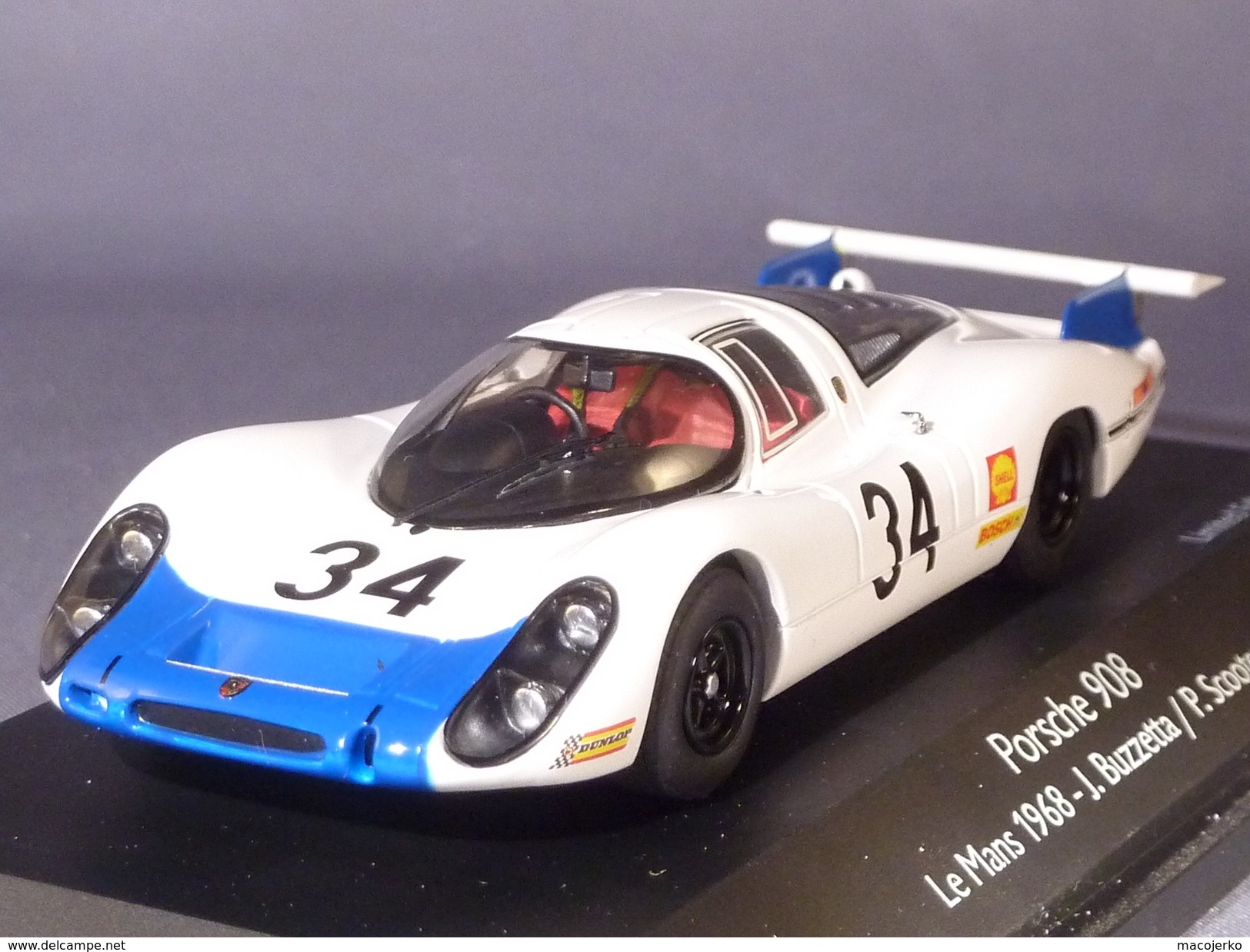 Schuco  03720, Porsche 908 #34 Le Mans 1968, Buzzetta - Scooter, 1:43 - Schuco