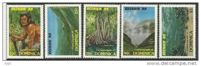 Tourisme A L'ile De Dominique.  5 T-p Neufs ** - Dominica (1978-...)
