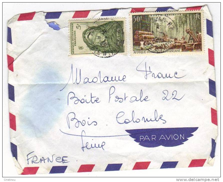 Lettre AOF Cote D'Ivoire Année 1950 55 - Covers & Documents