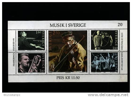 SWEDEN/SVERIGE - 1983  MUSIC IN SWEDEN  MS   MINT NH - Blocks & Sheetlets