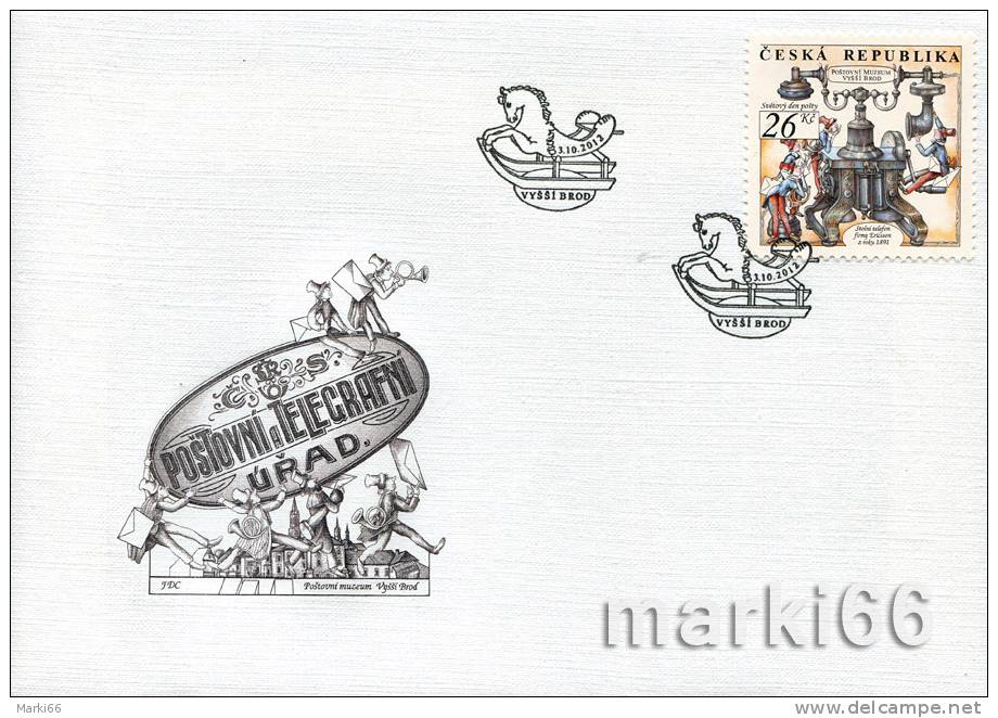 Czech Republic - 2012 - World Post Day - Postal Museum In Vysshi Brod - FDC (first Day Cover) - FDC