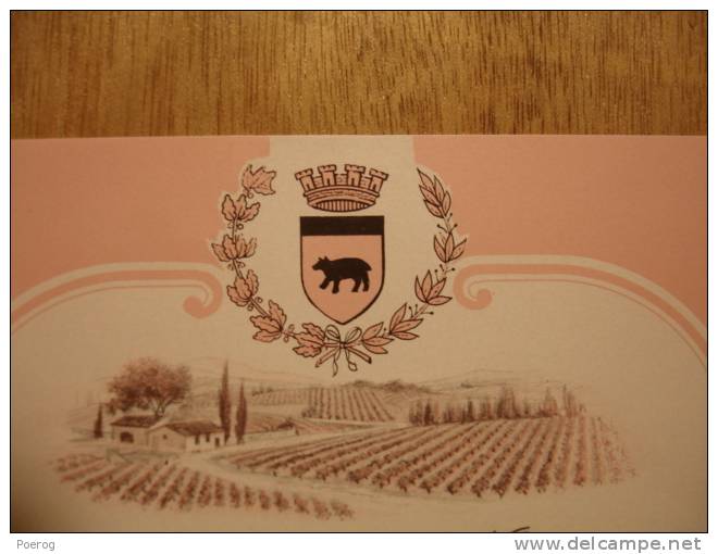 ETIQUETTE DE VIN DE TABLE FRANCAIS ROSE - CAVE DE NOVES - OURS - Neuve Bear - Vino Rosato