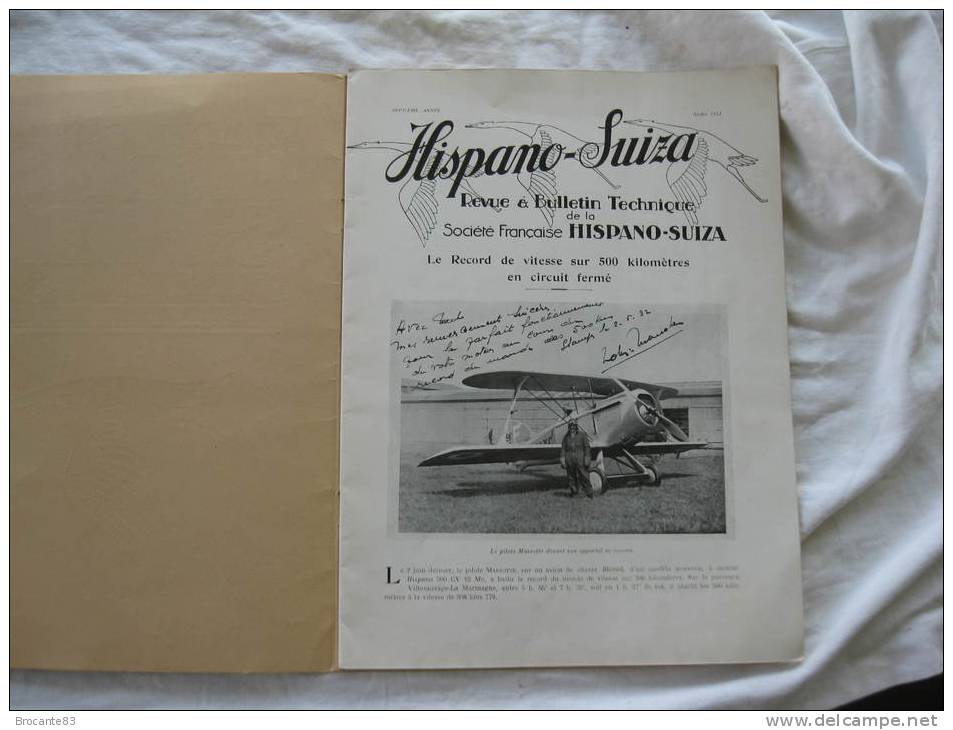 SOCIETE FRANCAISE HISPANO SUIZA REVUE ET BULLETIN TECHNIQUE - Vliegtuig