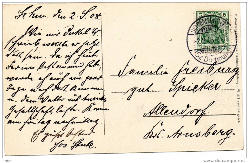 Oberkirchen Partie In Lennetal 1905 Postcard - Sonstige & Ohne Zuordnung