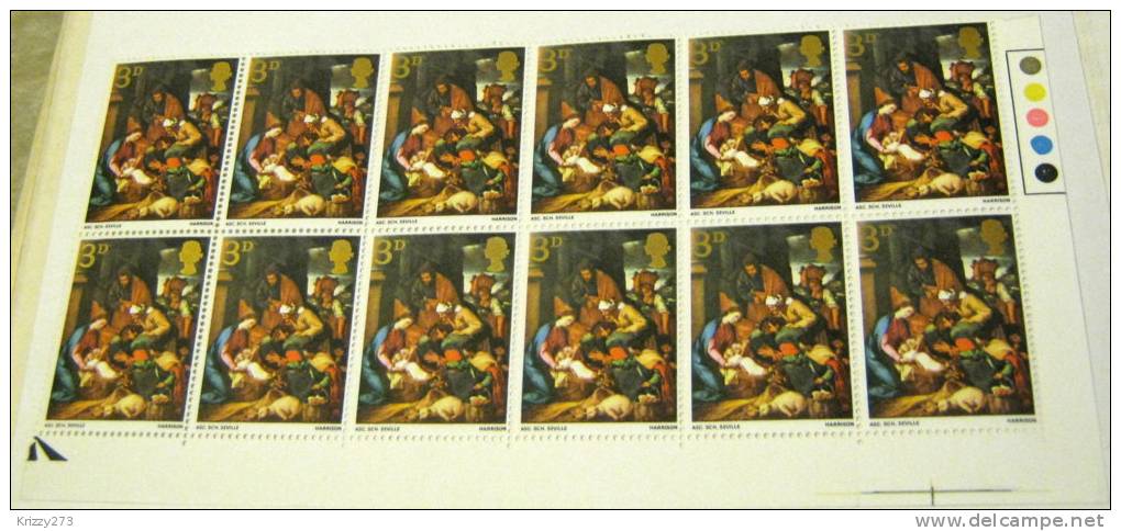 Great Britain 1967 Christmas The Adoration Of The Shepherds 3d X 12 - Mint - Unused Stamps