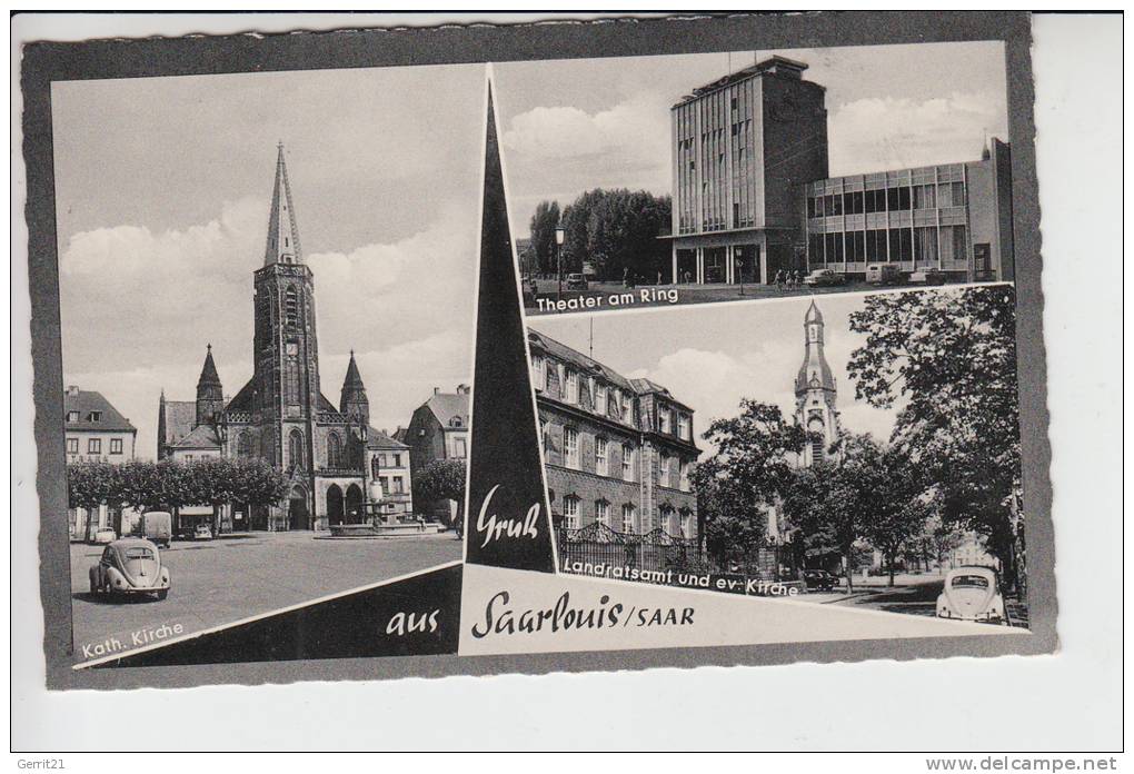 6630 SAARLOUIS, Mehrbildkarte1963 - Kreis Saarlouis