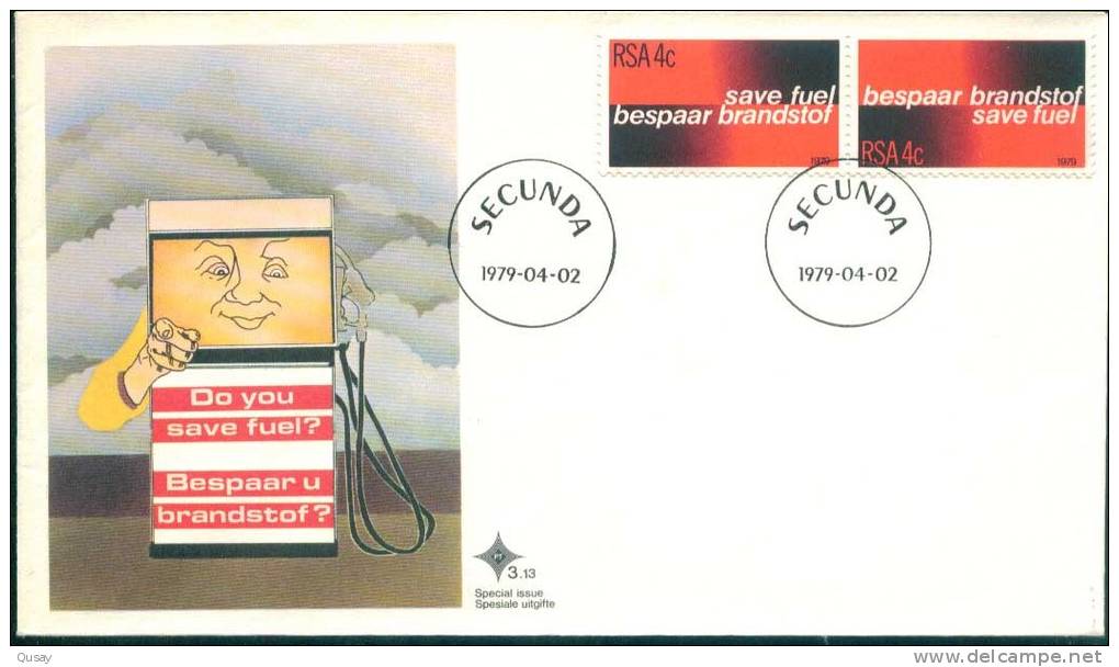 Save Fuel  , Michel 554/5  , South Africa FDC 1978 - Storia Postale