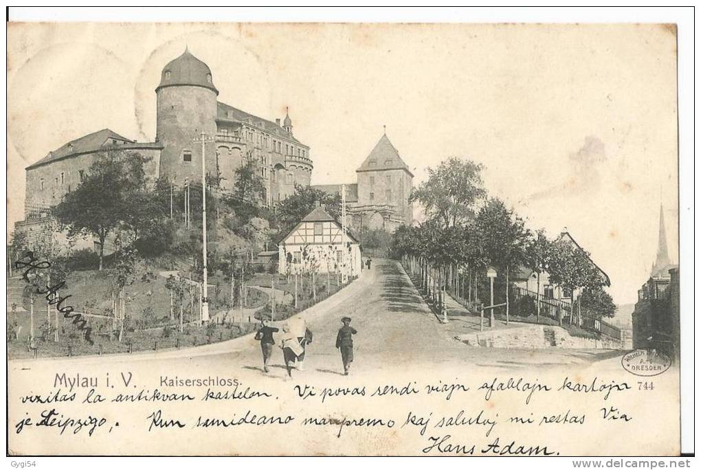 CPA 1906  Mylau   I . V. Kaiserschloss - Mylau