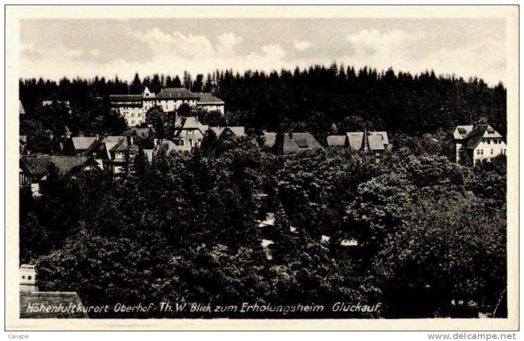 AK Oberhof, Blick Zum Erholungsheim Glückauf, Gel, 1952 - Oberhof