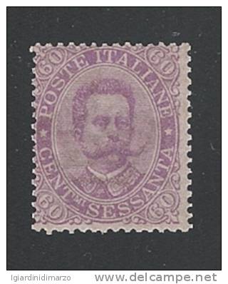 REGNO D' ITALIA - 1889 Effigie Di Umberto I° - Valore Nuovo Stl Da 60 C. - In Buone Condizioni, Come Da Scansione. - Mint/hinged