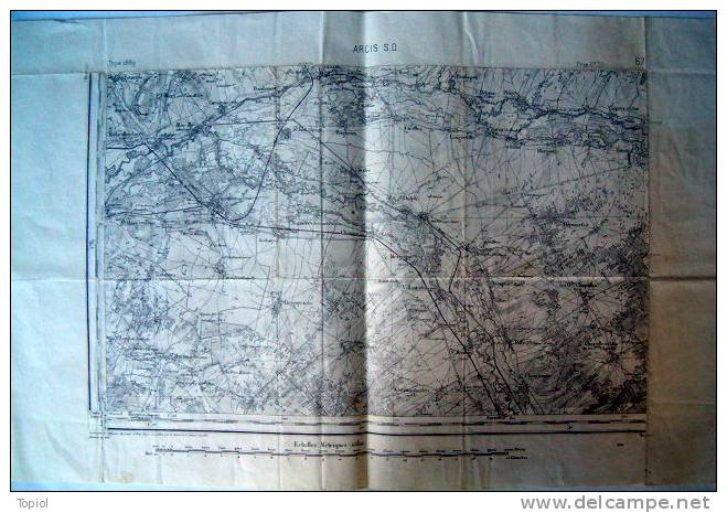 ARCIS S.O  1901 1/80000   54x34,5 - Mapas Topográficas