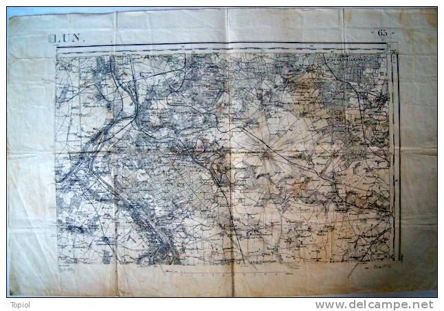 MELUN  1902 1/80000   54x34,5 - Mapas Topográficas