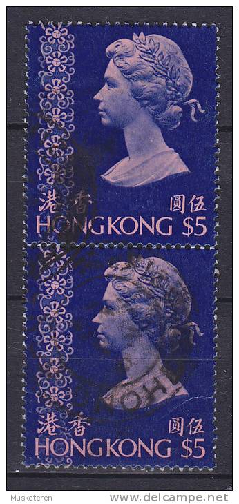 ## Hong Kong 1973 Mi. 279 Y     5 $ Königin Queen Elizabeth II. (Pair) - Usados