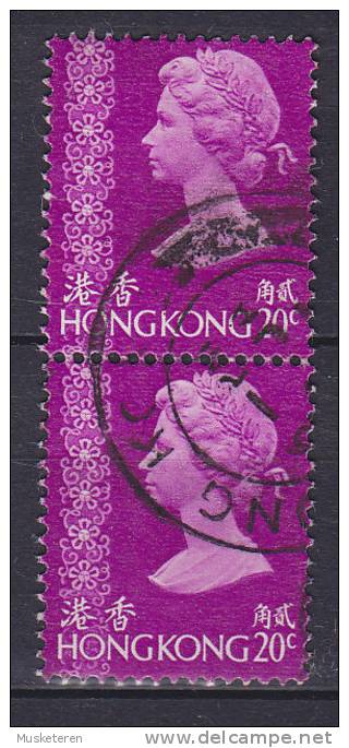 ## Hong Kong 1973 Mi. 270 X      20 C Königin Queen Elizabeth II. (Pair) - Oblitérés