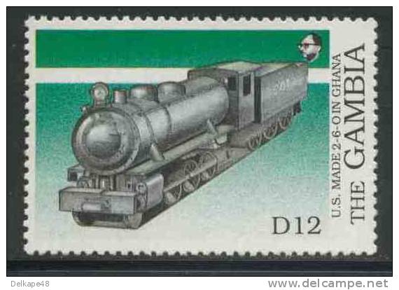 Gambia 1989 Mi 880 ** American-built Steam Loc. (US Made 2-6-0), Ghana / Dampflokomotiven In Afrika - Treinen