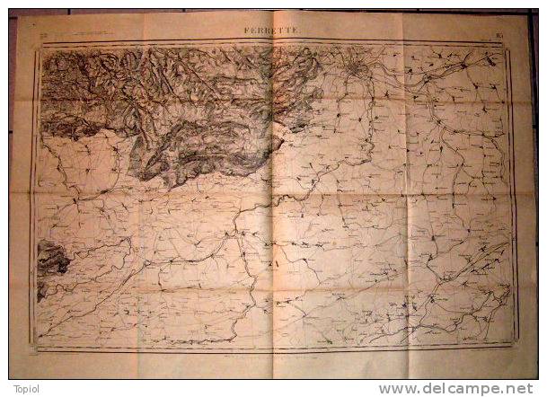 FERRETTE  1913 1/80000  90x63 - Mapas Topográficas