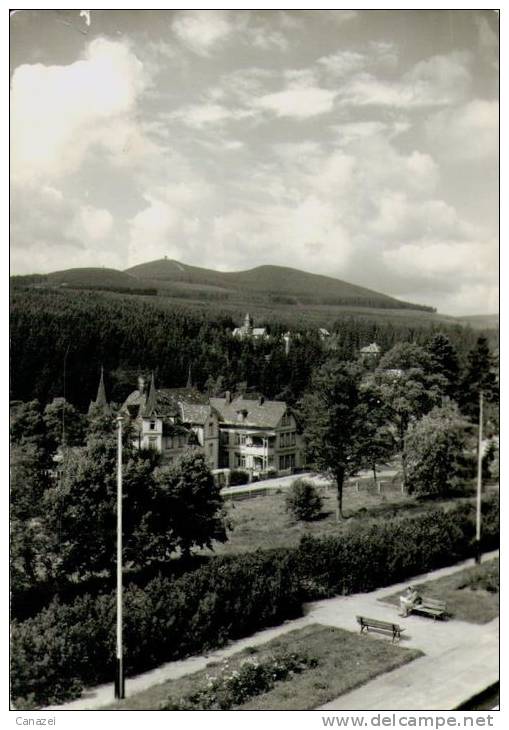 AK Schierke, Blick Vom Hotel H. Heine Nach Unterschierke Und Wurmberg, Gel 1965 - Schierke