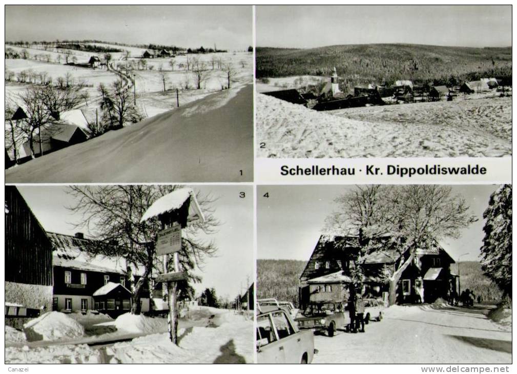 AK Schellerhau/Kr. Dippoldiswalde: Bauernstübl, "Oberer Gasthof", Ung, 1982 - Dippoldiswalde