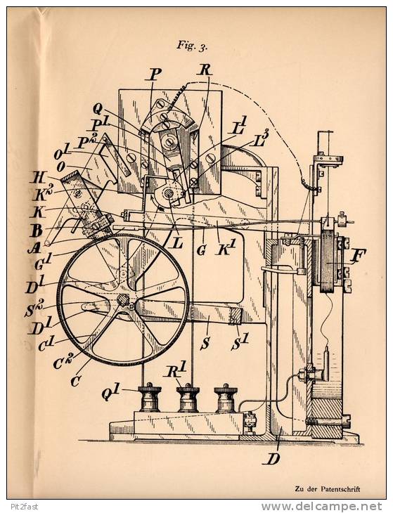 Original Patentschrift - Horace Darwin In Chesterton , England , 1905 , Apparat Zum Registrieren In Koordinaten !!! - Tools