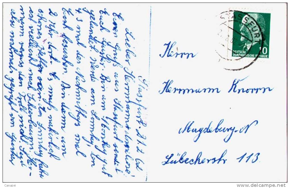 AK Stempel Güsten Poststempel Staßfurt, Gel 1962 - Stassfurt