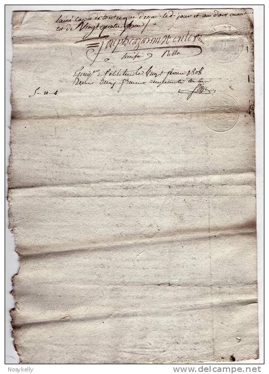 1808  -  Vente Par Autorité De Justice  à Felletin  (original)  -  23 Creuse - Manuscripten