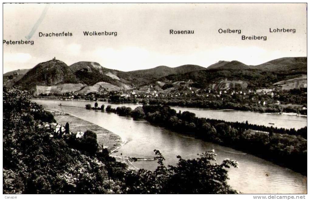 AK Blick Auf Das Siebengebirge Am Rhein, Gel Um 1955 - Koenigswinter