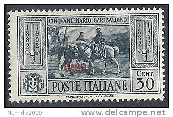 1932 EGEO CASO GARIBALDI 30 CENT MH * - RR10904 - Egeo (Caso)