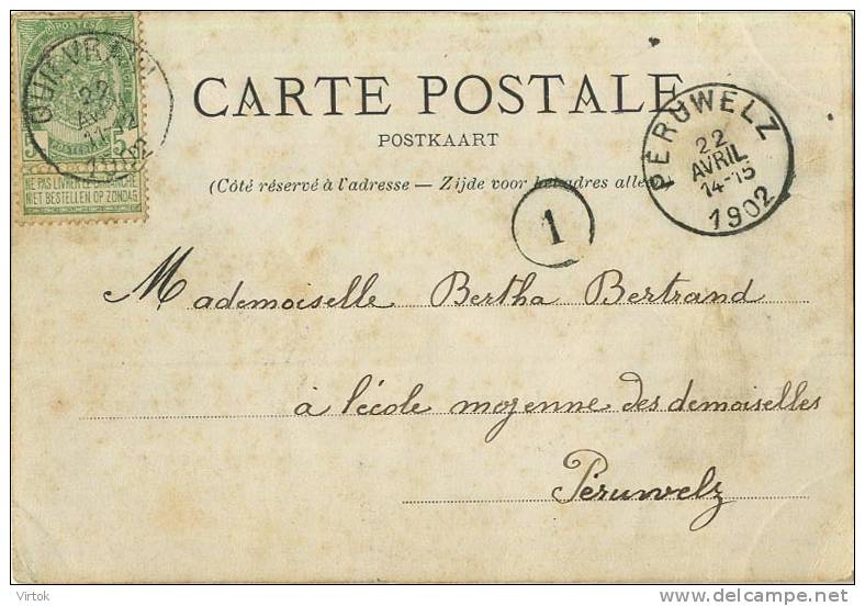 Quievrain :  Le Sqaure Et Les Ecoles    1902  ( 2 Scan ) - Autres & Non Classés