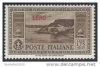 1932 EGEO LERO GARIBALDI 1,75 LIRE MH * - RR10905 - Egée (Lero)